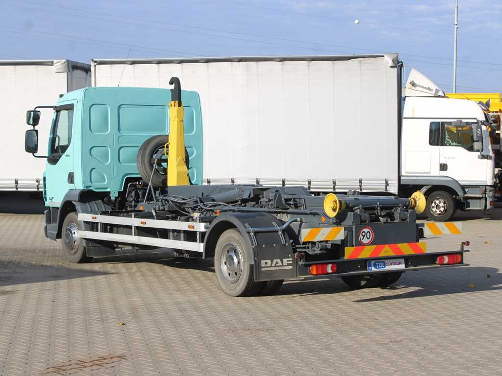 Hook lift truck DAF LF 180 FA, EURO 6, HOOK LOADER CONTAINER