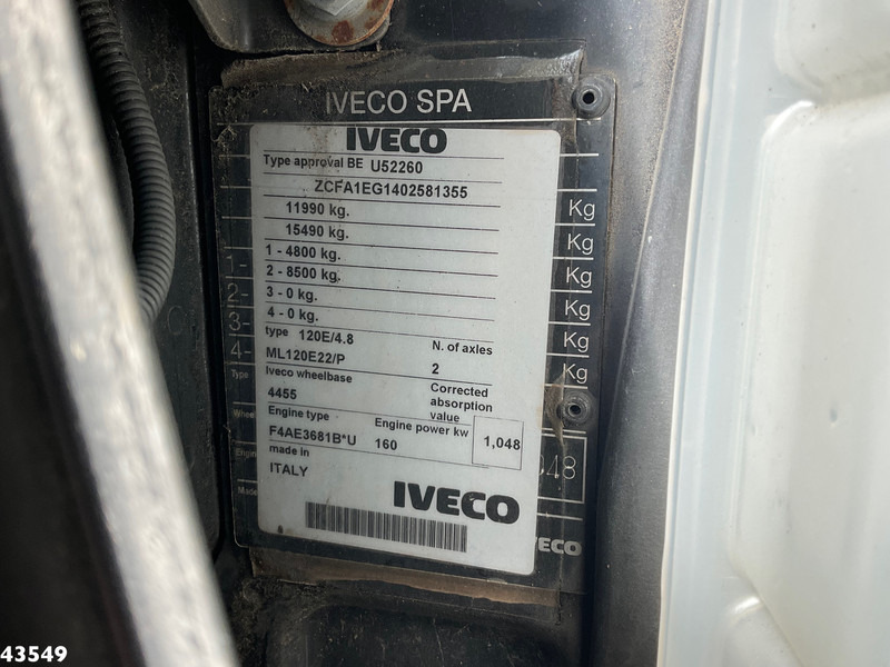 Hook lift truck Iveco Eurocargo ML120E22 AJK haakarmsysteem Just 148.648 km!