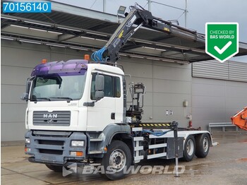 Hook lift truck MAN TGA 26.350 6X2 Lift+Lenkachse Euro 2 Hiab 122 B-2 DUO