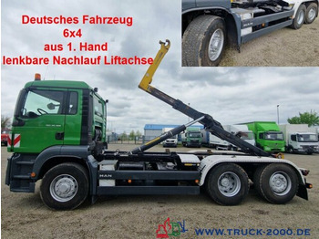 Hook lift truck MAN TGS 26.360 6x4 H Palfinger LenkLiftachse 233TKM