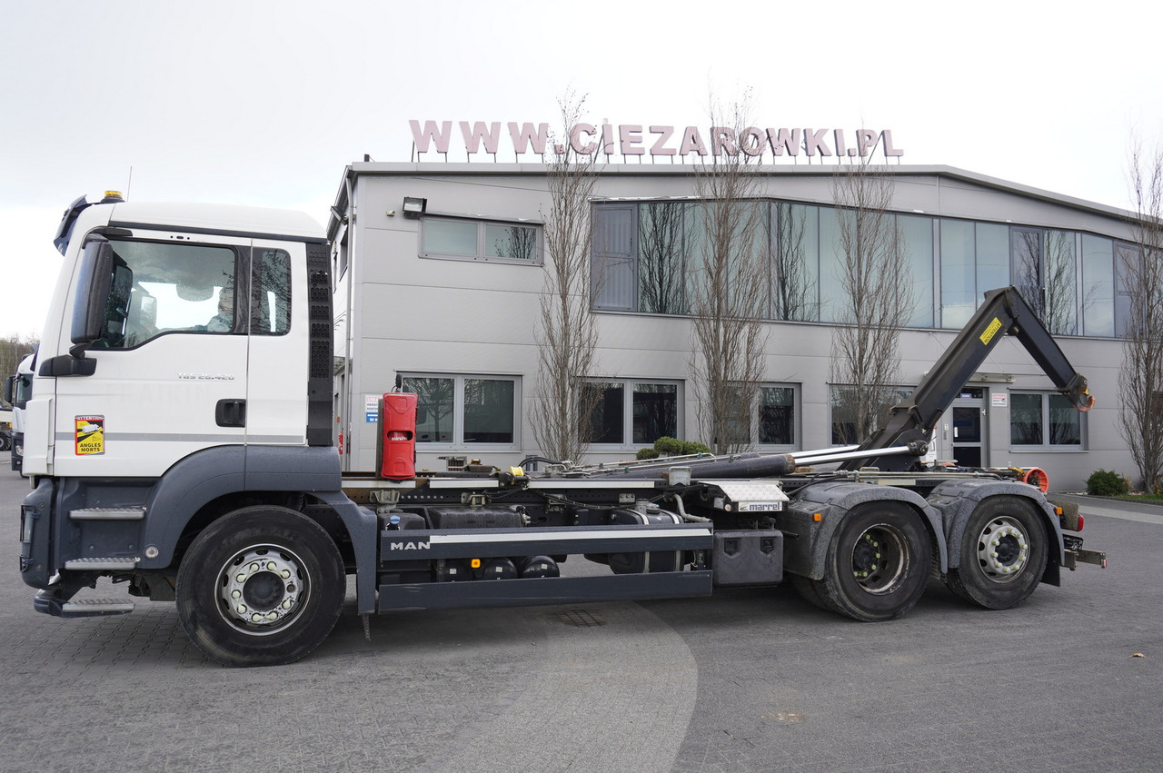 Hook lift truck MAN TGS 26.420 6×2 E6 Marrel hooklift / 132 tho. km / steering and lifting axle