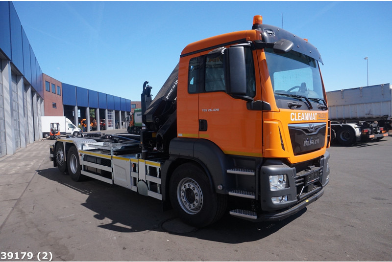 Hook lift truck MAN TGS 26.420 HMF 21 ton/meter laadkraan