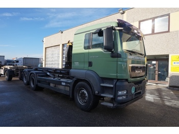 Hook lift truck MAN TGS 26.440 6x2 Gergen Silosteller, Automatic, EEV