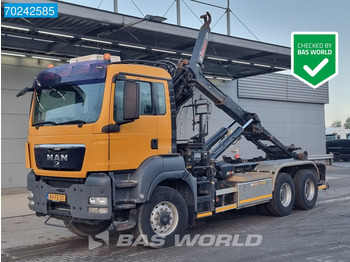 Hook lift truck MAN TGS 26.480 6X6 NL-Truck 6x6 Hiab 166 E-3 Hiduo + Multilift Hook