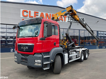 Hook lift truck MAN TGS 33.400 6x4 Manual Full Steel Effer 14 Tonmeter laadkraan