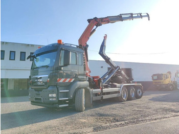 Hook lift truck MAN TGS 35.480 8x4 Tridem Euro5 Container kraan Palfinger PK20002