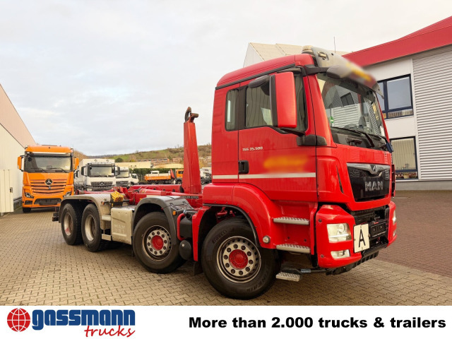 Hook lift truck MAN TGS 35.500 8x4 BB, Pritarder, Meiller RK 30.65
