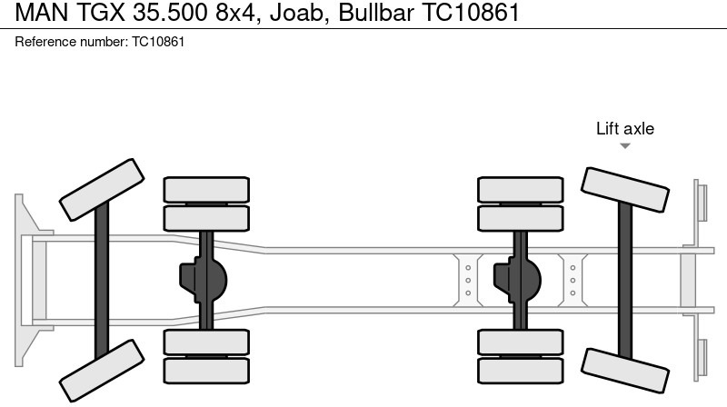 Hook lift truck MAN TGX 35.500 8x4, Joab, Bullbar