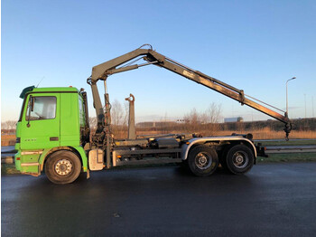 Hook lift truck MERCEDESBENZ ACTROS 2640 6x4 hooklift + Hiab 140AW Crane with Hiab 140AW Crane