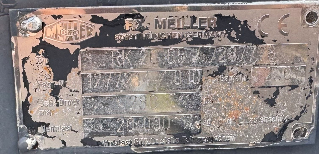 Hook lift truck Meiller Abrollaufbau RK 20,65