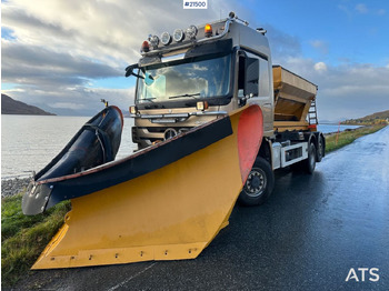 Hook lift truck Mercedes Actros 2848 4x4+2 brøyterigget krokbil