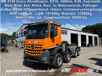 Hook lift truck  Mercedes-Benz 3748 Arocs Abrollkipper Palfinger AHK