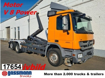 Hook lift truck Mercedes-Benz Actros 2551L/6x2,Meiller, Lenk-Liftachse V 8