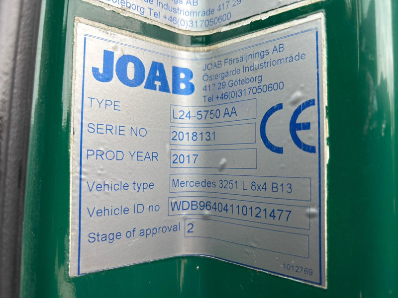 Hook lift truck Mercedes-Benz Arocs 3251 8x4*4 JOAB L24 - 24 ton / L=5800 mm