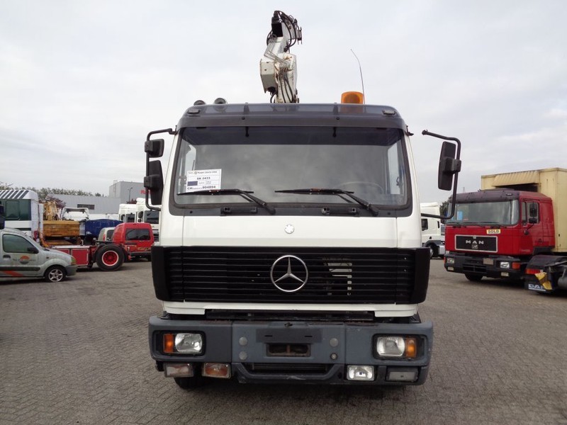 Hook lift truck Mercedes-Benz SK 2433 + Semi-Auto + PTO + Serie 14 Crane + 3 pedals