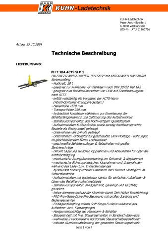 Hook lift truck Mercedes-Benz eActros 300 L