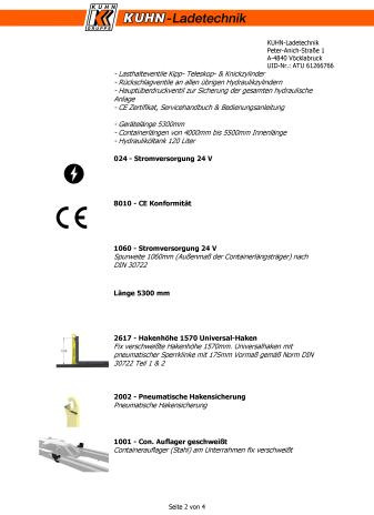 Hook lift truck Mercedes-Benz eActros 300 L