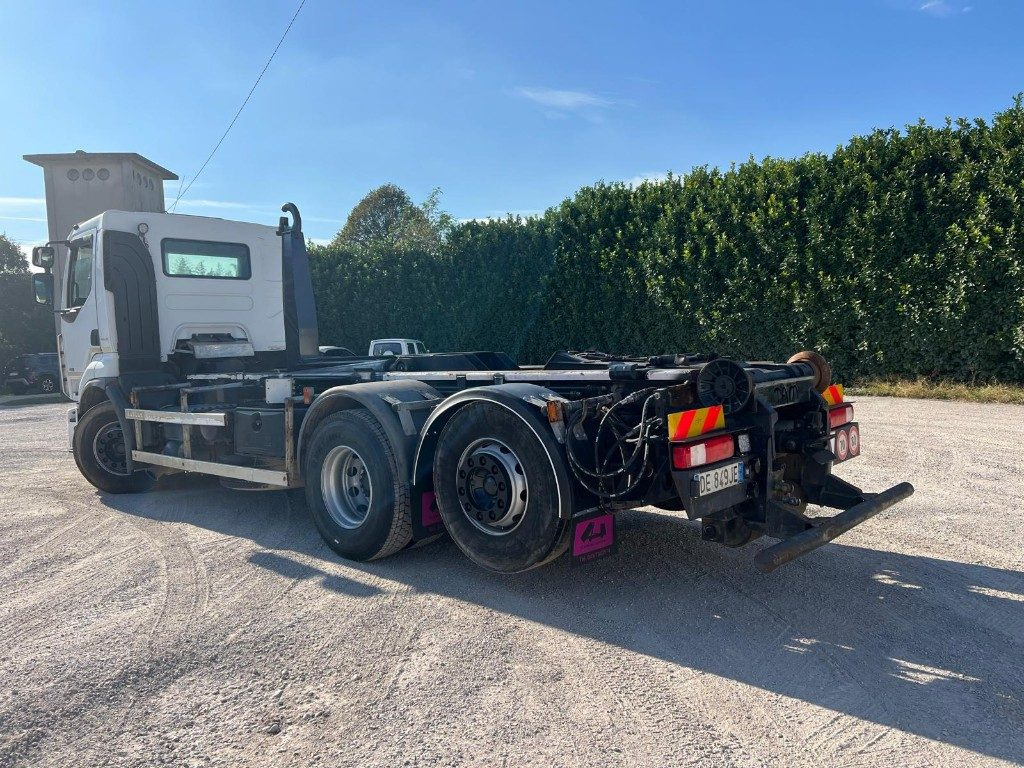 Hook lift truck RENAULT PREMIUM 450 SCARRABILE FULL PNEUMATICO