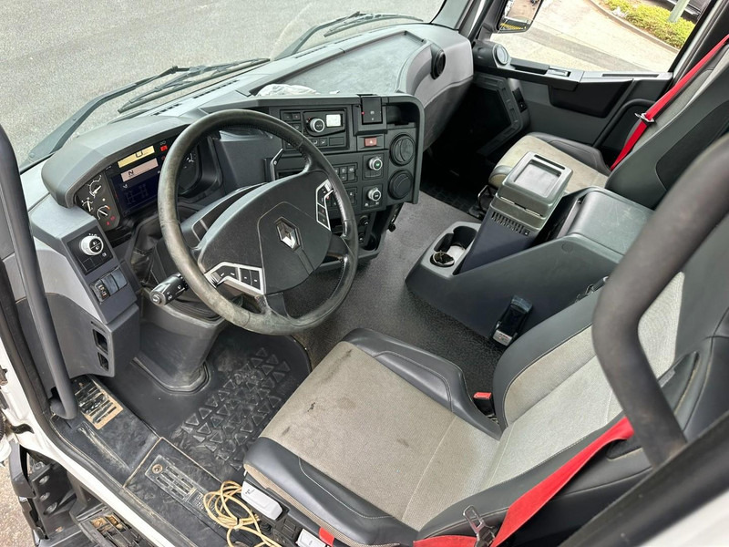 Hook lift truck Renault C460 8x4 HOOKLIFT + (19m!) CRANE HIAB 288 E-6 HIDUO - RADIO - 5/6 F - STEEL SPRING / HUB REDUCTION - BE TRUCK