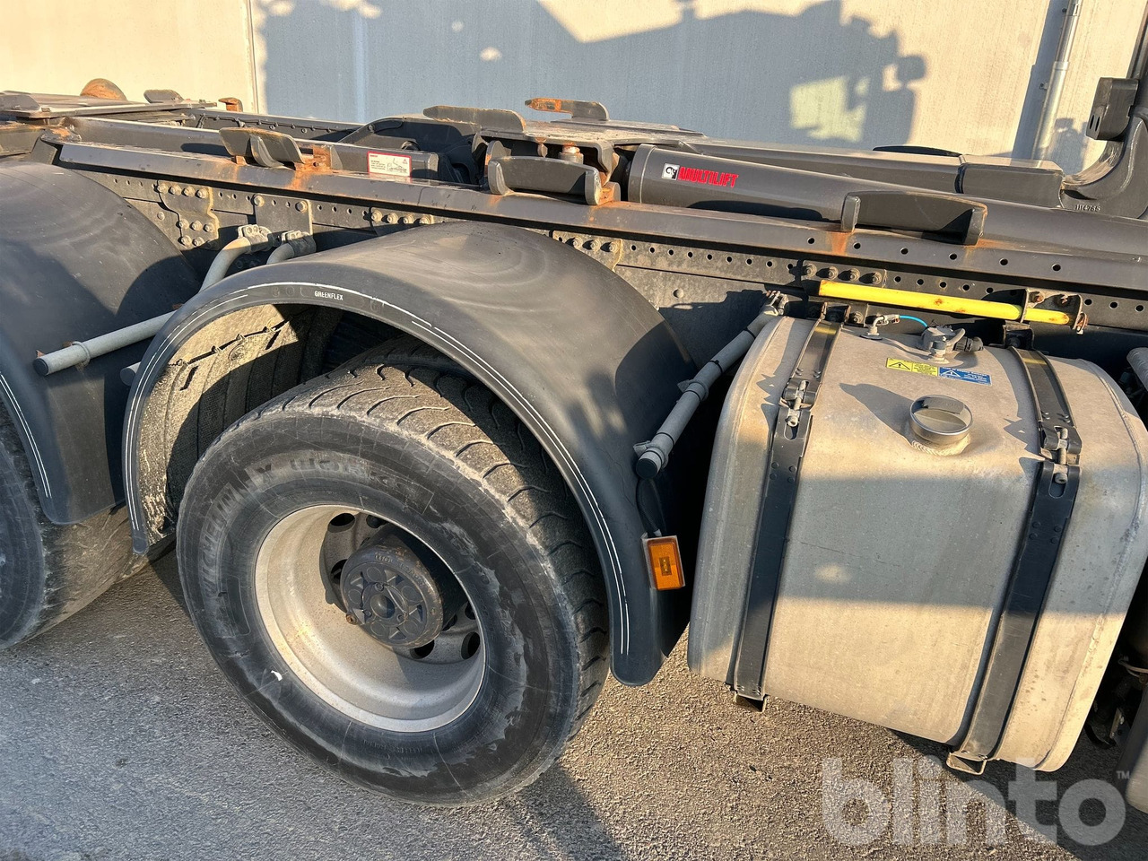 Hook lift truck SCANIA G450 CB 8X8 EHZ med HIAB 288 E-6 Kran