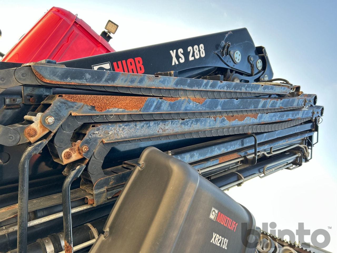 Hook lift truck SCANIA G450 CB 8X8 EHZ med HIAB 288 E-6 Kran