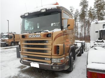 Hook lift truck SCANIA R124G 420 8x2 full steel