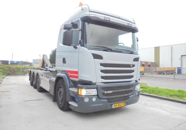 Hook lift truck Scania G450 8X2 RETARDER