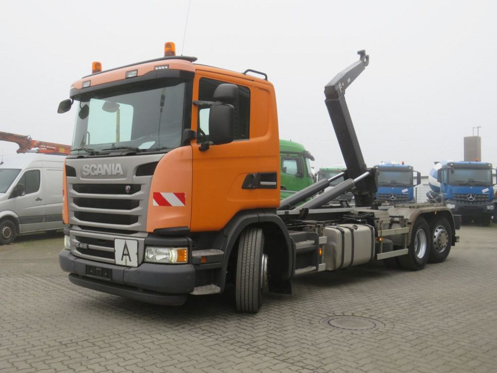 Hook lift truck Scania G 410 LB 6x2*4HNA Abrollkipper Lift+Lenkachse 28