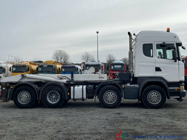 Hook lift truck Scania G 450 8x2 M-TEC Silosteller 1. Hand Retarder