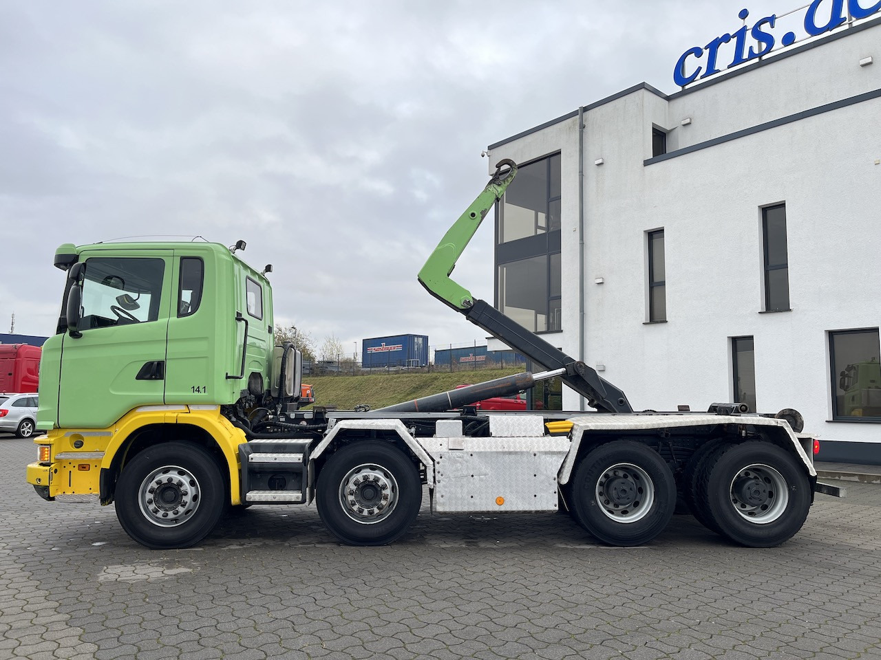 Hook lift truck Scania G 450 8x4 Trösch Abrollkipper