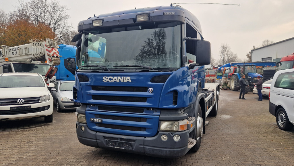 Hook lift truck Scania P380 VDL Haken  Lenk-Liftachse