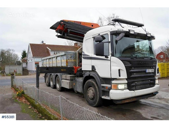 Hook lift truck Scania P420LB8X4*4HHA Crane truck with Palift 22 000 kgs