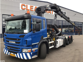 Hook lift truck Scania P 360 Hiab 21 Tonmeter laadkraan