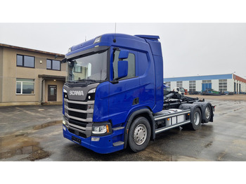 Hook lift truck Scania R450 6X2*4 +container 6m.