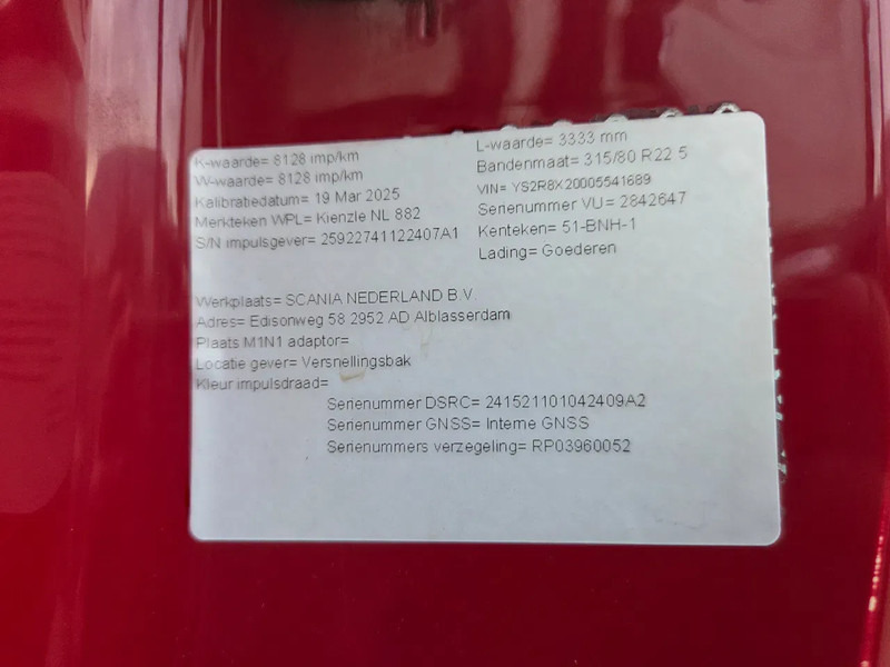 Hook lift truck Scania R450 8x2 VDL hooklift / full air