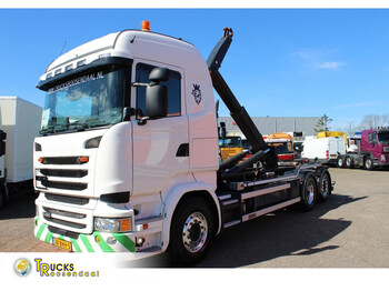 Hook lift truck Scania R450 + Euro 6 + Hook system + 6x2 + Discounted from 58.950,-