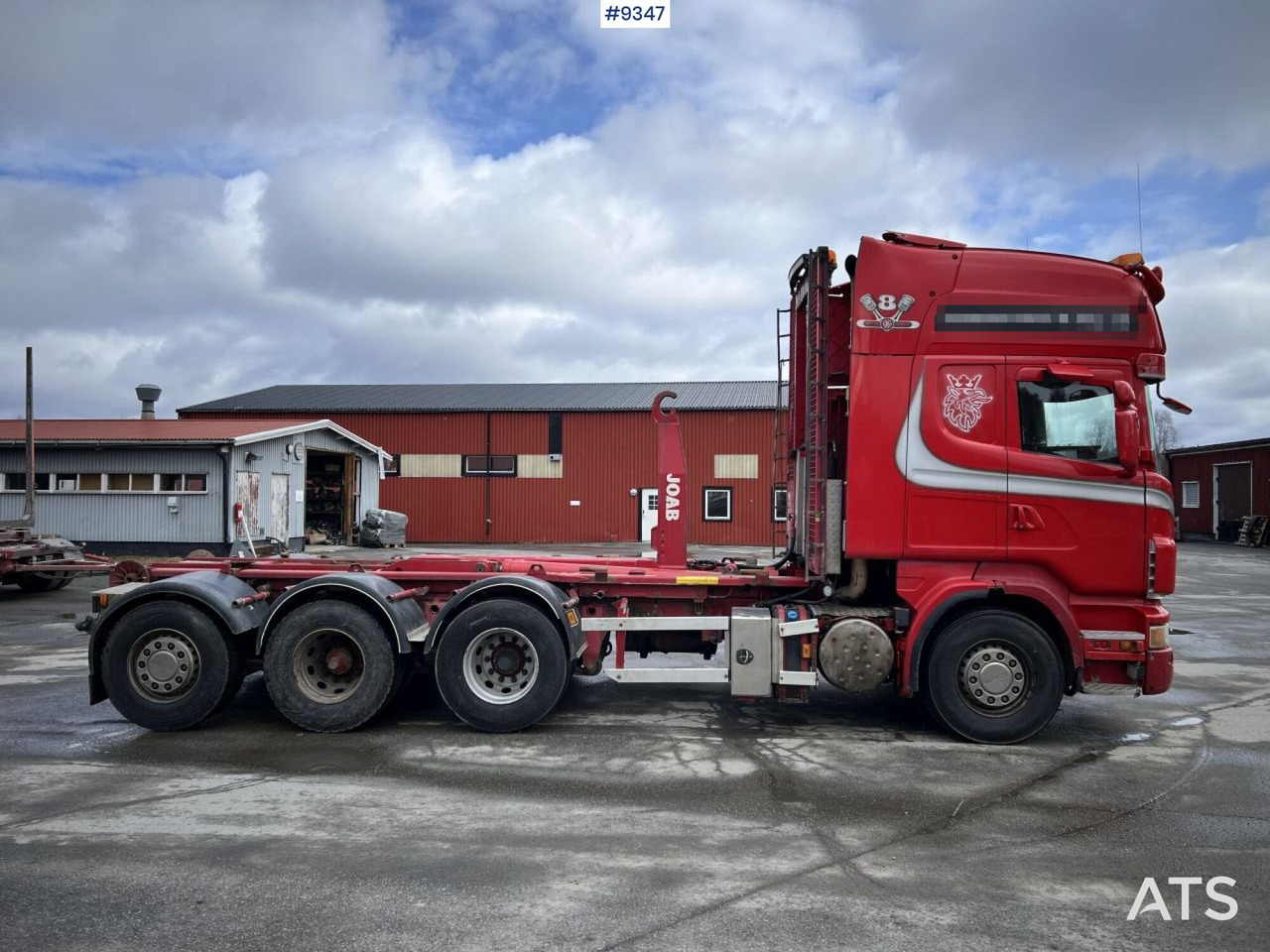 Hook lift truck Scania R500 Tridem Hooklift (VIDEO)