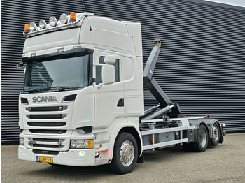 Hook lift truck Scania R580 / V8 / 6x2 / HOOKLIFT / RETARDER / LIFT-STEERING AXLE