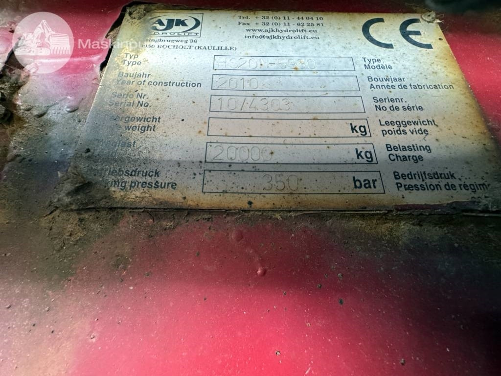 Hook lift truck Volvo FH 16 550