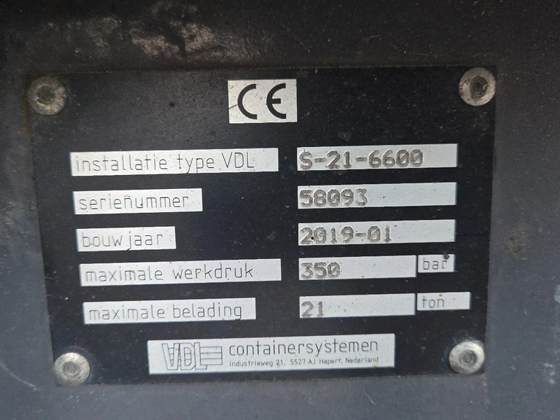 Hook lift truck Volvo FH 470 VDL hooklift