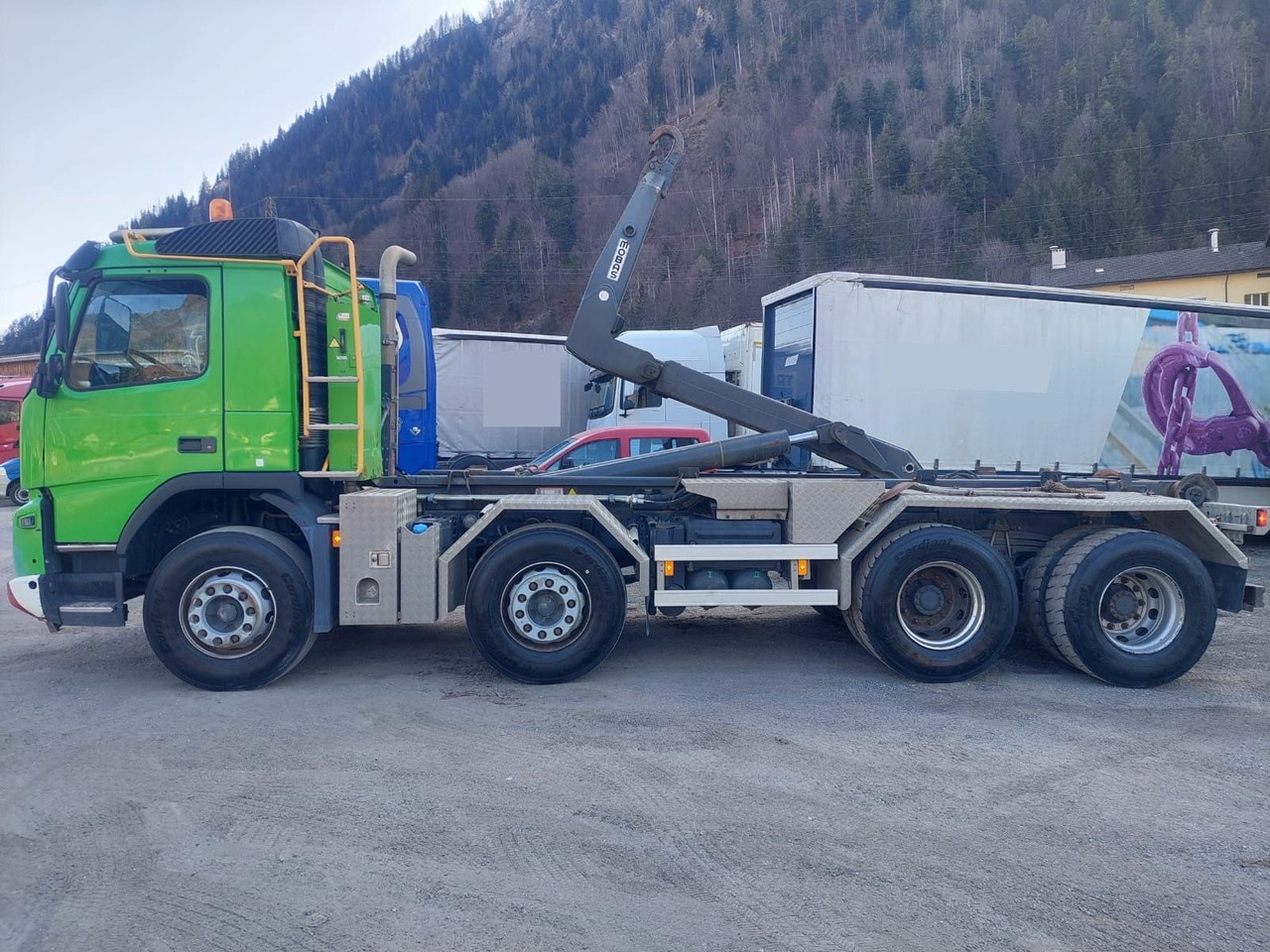 Hook lift truck Volvo FMX-460 8x4R, E5, Mobas Abroll