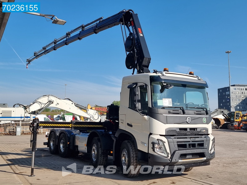 Hook lift truck Volvo FMX 500 8X4 HIAB X-HiDuo 228 E-6 Kran + 25t Hooklift Euro 6