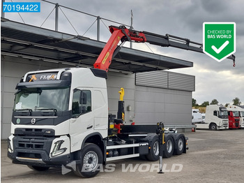 Hook lift truck Volvo FMX 500 8X4 NEW Palfinger PK24.001 Crane Kran + Hyva 26-60 Euro 6