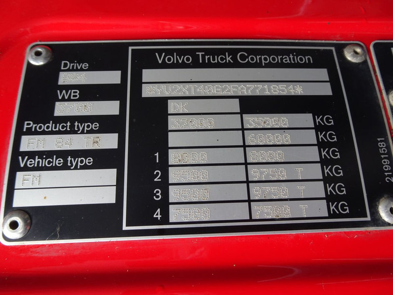 Hook lift truck Volvo FMX 500 8x4*4 / VEB ENGINE BRAKE / HIAB HOOKLIFT