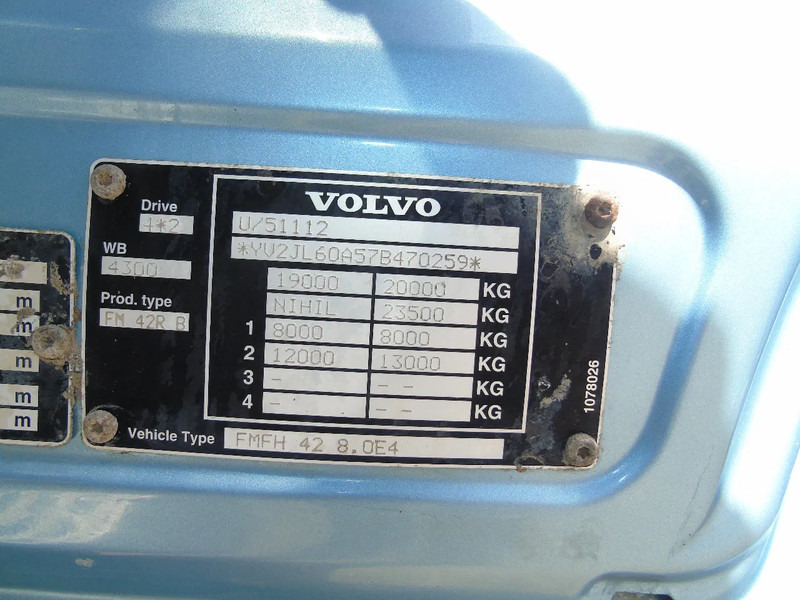 Hook lift truck Volvo FM 340 + MANUAL + 19T