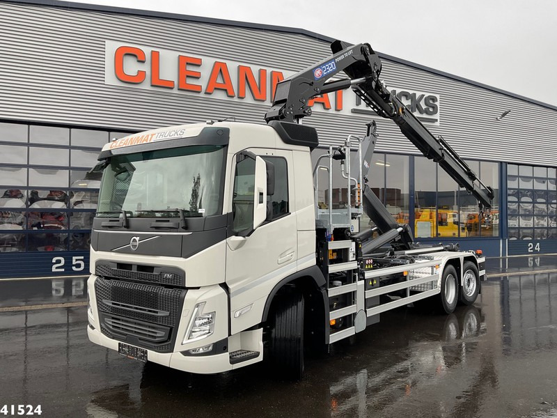Hook lift truck Volvo FM 430 HMF 23 ton/meter laadkraan + Welvaarts Weighing system