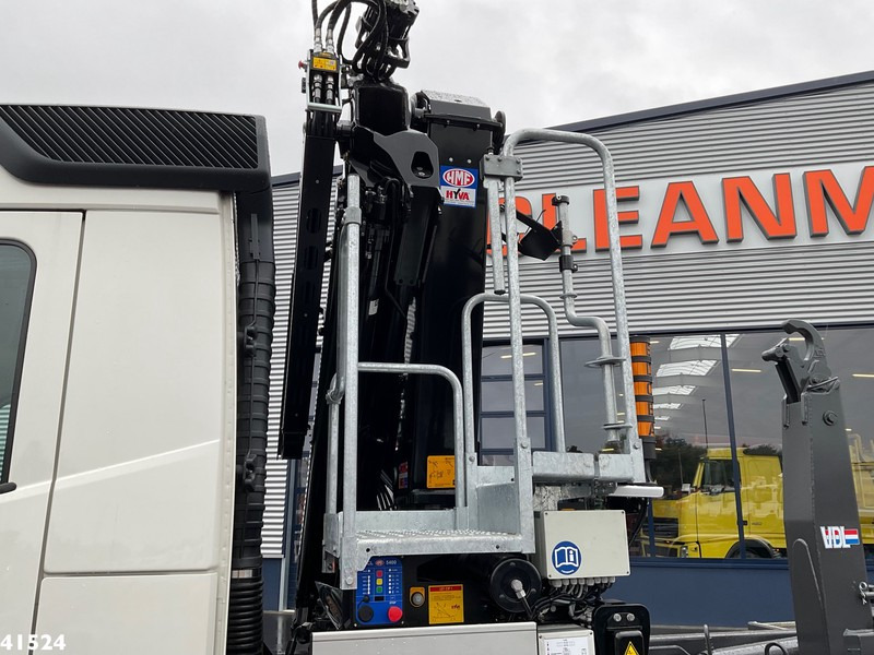 Hook lift truck Volvo FM 430 HMF 23 ton/meter laadkraan + Welvaarts Weighing system