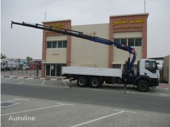 Dropside/ Flatbed truck, Crane truck IVECO 380 6×4 PM 36026: picture 1