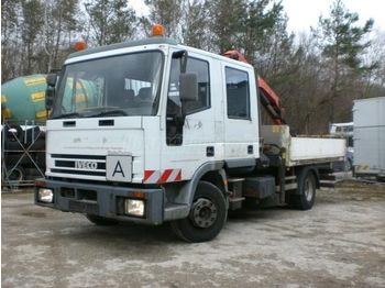 Dropside/ Flatbed truck, Crane truck IVECO Eurocargo 80 E 17 DOKA Darus: picture 1