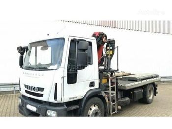 Dropside/ Flatbed truck, Crane truck IVECO ML 120 E 25 4x2 Darus Platós: picture 1
